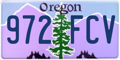 OR license plate 972FCV