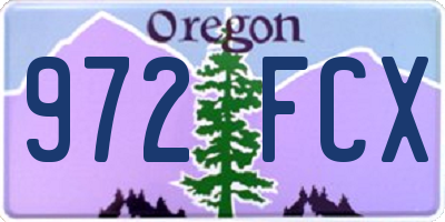 OR license plate 972FCX