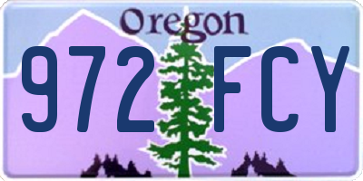 OR license plate 972FCY