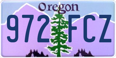 OR license plate 972FCZ