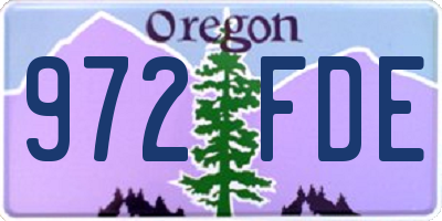 OR license plate 972FDE