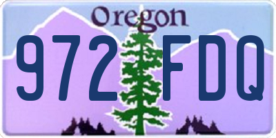 OR license plate 972FDQ