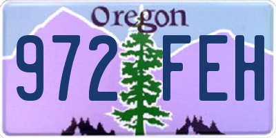 OR license plate 972FEH