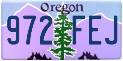 OR license plate 972FEJ