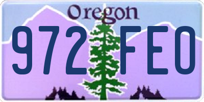 OR license plate 972FEO