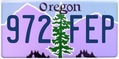 OR license plate 972FEP