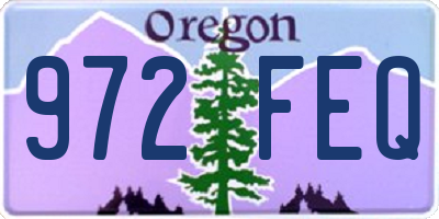 OR license plate 972FEQ