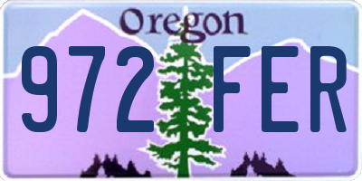 OR license plate 972FER