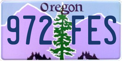 OR license plate 972FES