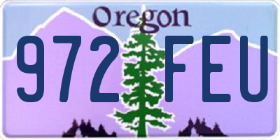 OR license plate 972FEU