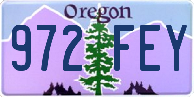 OR license plate 972FEY