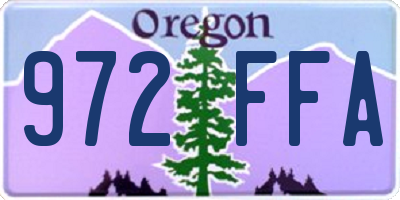 OR license plate 972FFA