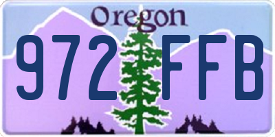 OR license plate 972FFB