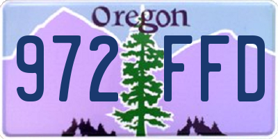 OR license plate 972FFD