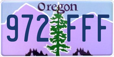 OR license plate 972FFF