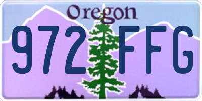 OR license plate 972FFG
