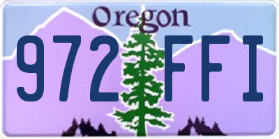 OR license plate 972FFI