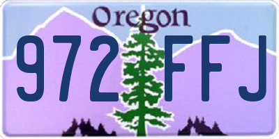 OR license plate 972FFJ