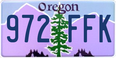 OR license plate 972FFK