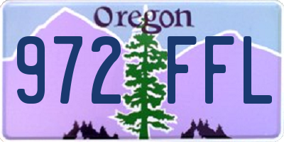 OR license plate 972FFL