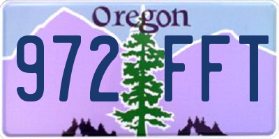 OR license plate 972FFT