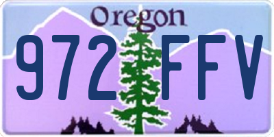 OR license plate 972FFV
