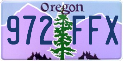 OR license plate 972FFX