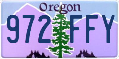 OR license plate 972FFY