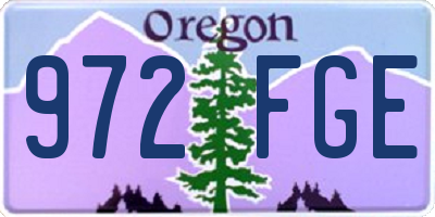 OR license plate 972FGE