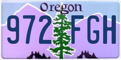 OR license plate 972FGH