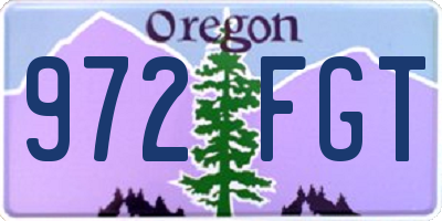 OR license plate 972FGT
