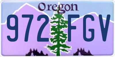 OR license plate 972FGV