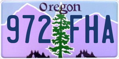 OR license plate 972FHA
