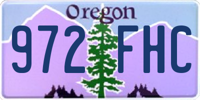 OR license plate 972FHC