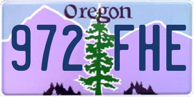 OR license plate 972FHE