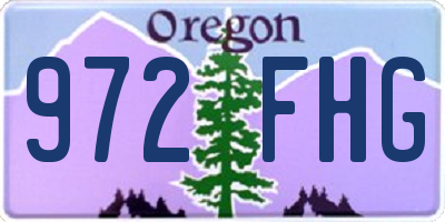 OR license plate 972FHG