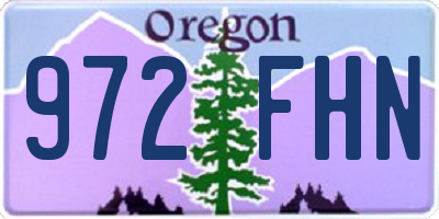 OR license plate 972FHN