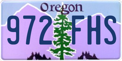 OR license plate 972FHS