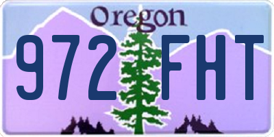 OR license plate 972FHT