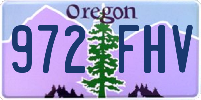 OR license plate 972FHV