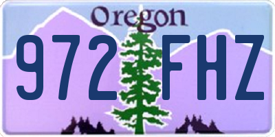 OR license plate 972FHZ