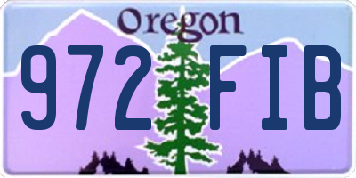 OR license plate 972FIB