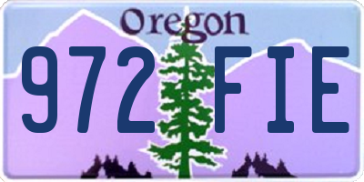 OR license plate 972FIE