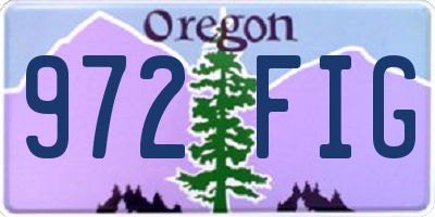 OR license plate 972FIG