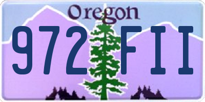 OR license plate 972FII