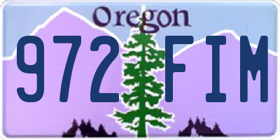 OR license plate 972FIM