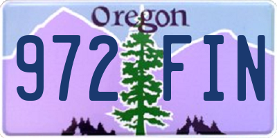 OR license plate 972FIN