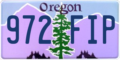 OR license plate 972FIP
