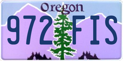 OR license plate 972FIS