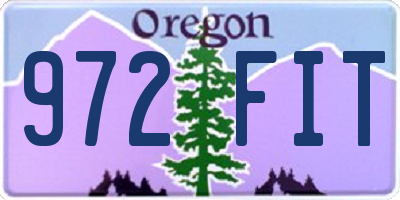 OR license plate 972FIT